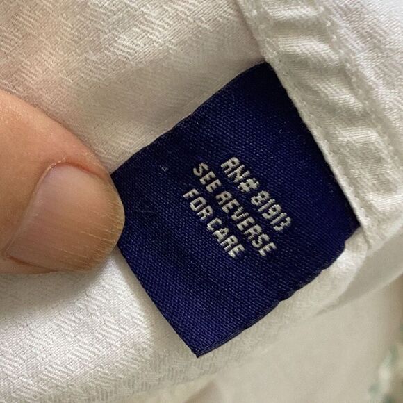 Robert Graham Embroidered White Flip Cuff Shirt Men’s Medium Long Sleeve - Picture 7 of 13